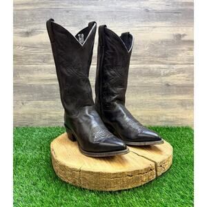 Justin Women - Size 8B - Vintage Black Cowboy Boots L4904